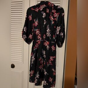 Rebecca Taylor Floral Black Dress